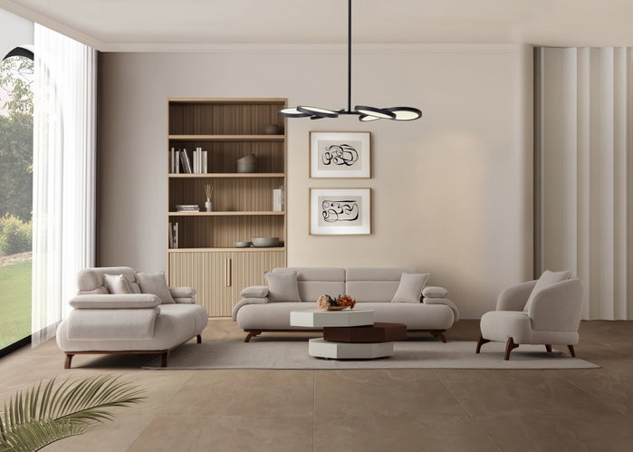 Atelier Del Sofa Bonjo Walnut - Beige